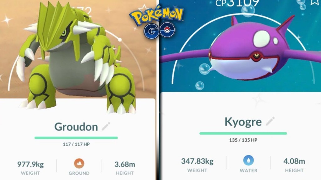 Shiny Groudon Or Kyogre Pokemon Go Toys Games Video Gaming Video Games On Carousell