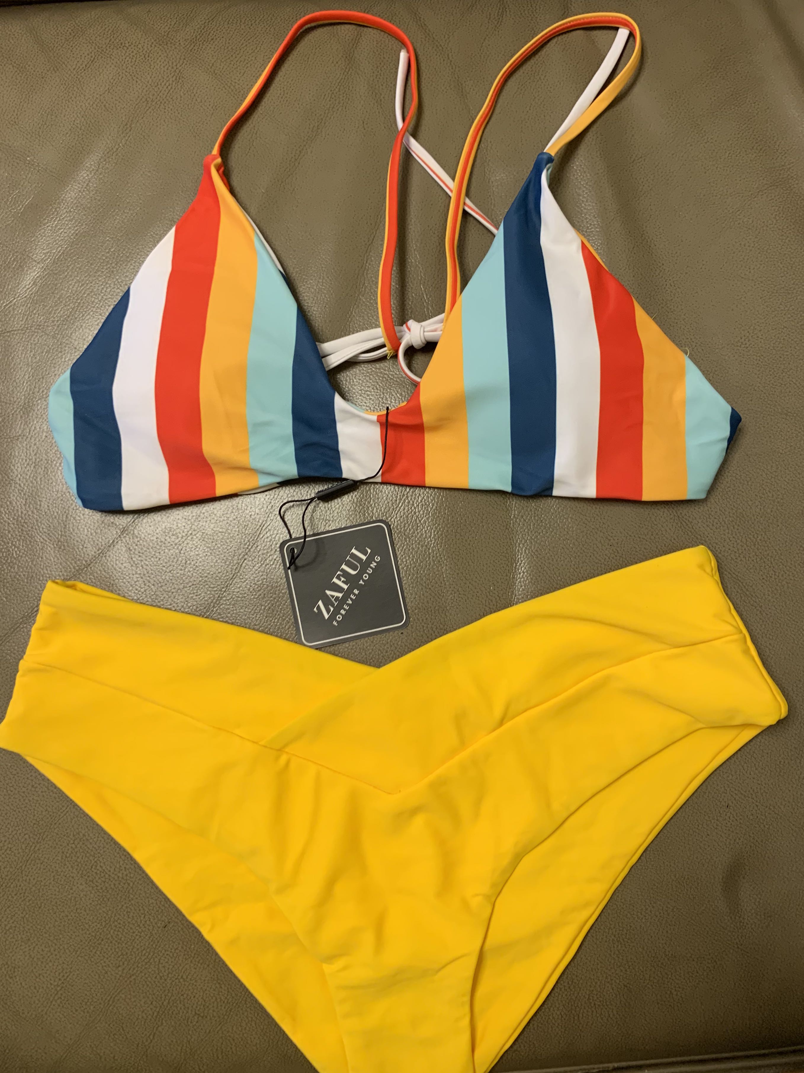 Bright striped bikini Clearance