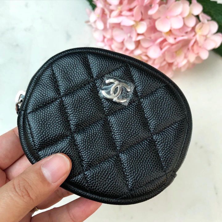 chanel round coin purse