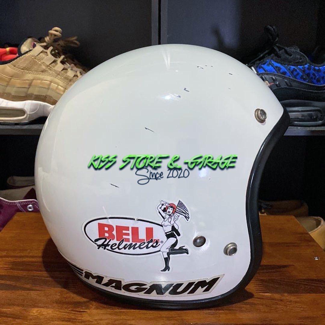 VINTAGE HELMET BELL MAGNUM LTD WHITE 58, Auto Accessories on Carousell