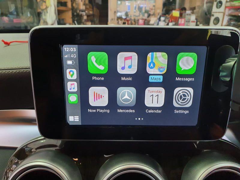 Wireless Apple Carplay And Wired Android Auto Installed On Mercedes Glc250 X253 Car Accessories Electronics Lights On Carousell
