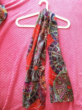 🧣Orange base scarf with wheels全新橙色配齒輪絲巾頸巾(100% new) #goodbyeapril #sellyourcloset63008546836739110