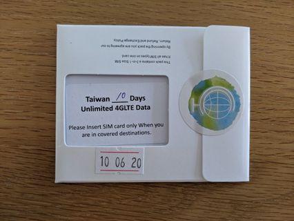 Taiwan 10 Day Unlimited 4G Data SIM Card