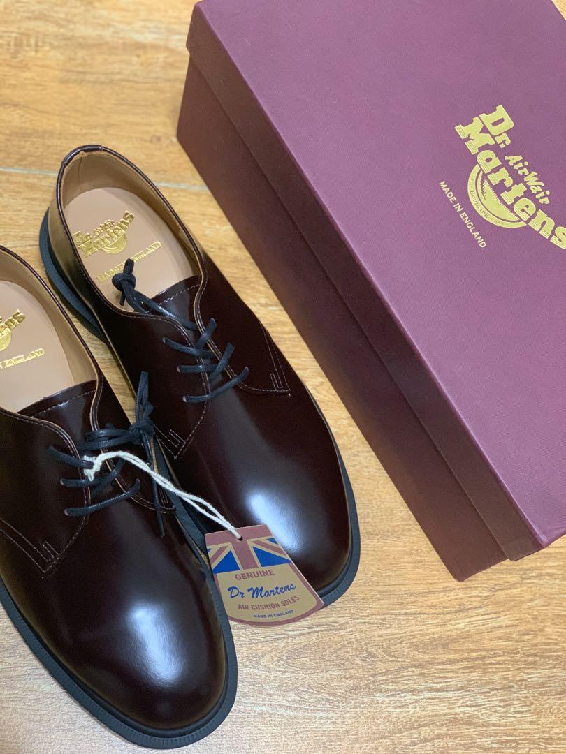 Dr. Marten Premium Classic Leather Archie Steed 3 eye shoe Oxblood