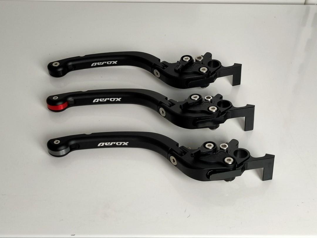 Aerox brake lever fully adjustable foldable unbreakable, Motorbikes