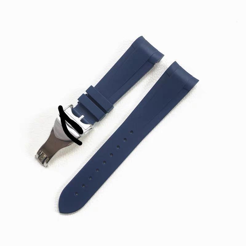 Rubber strap sales with deployant clasp