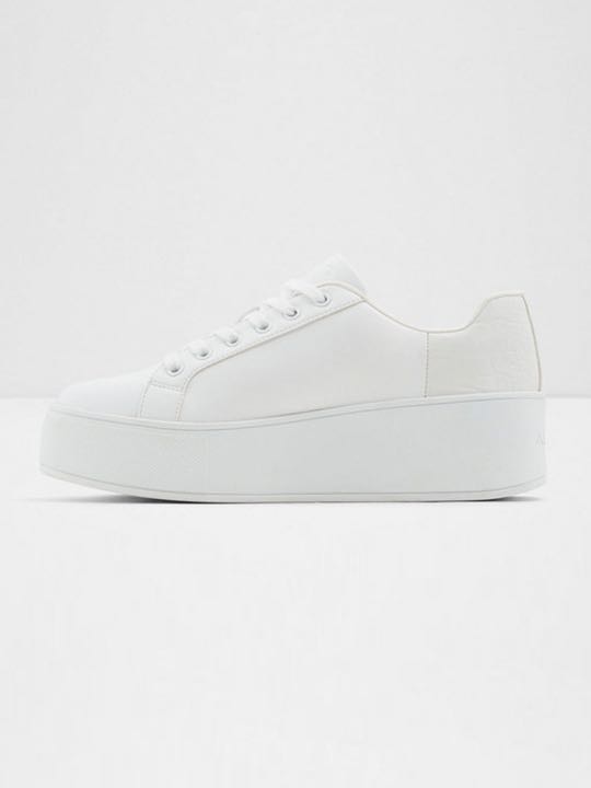 aldo white platform sneakers