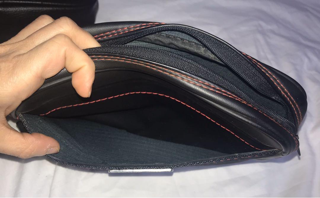 Aleph Mens Pouch bag, (Category: Belt bags, Clutches and Pouches) located in San Pablo. Submitted by elijasam (Listing ID 277771764, Image 2). Description: Authentic preloved Aleph pouch bag.. Small, black w/ lining red YKK zipper No flaws, can pass as new! For Men handbag.. .