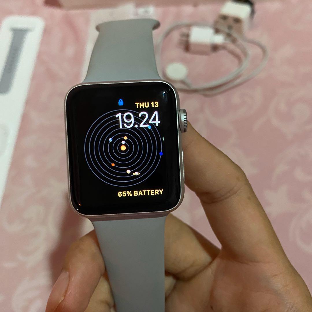 Apple Watch - アップル apple watch3   シルバーアルミ フォッグスポーツ gps Apple Apple Watch Series 3 GPS+Cellularモデル 42mm MQKM2J/A
