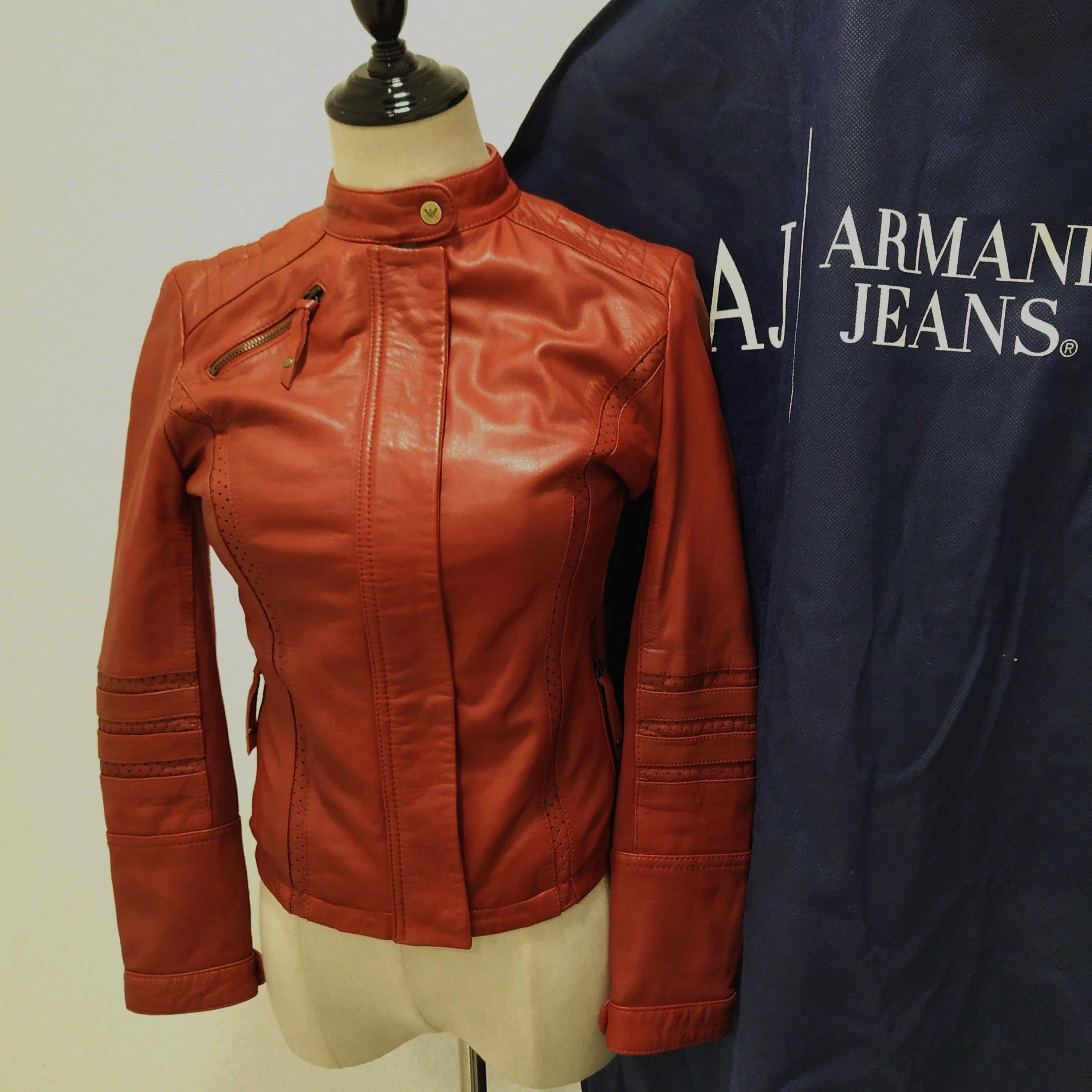 Armani Jeans 30th Anniversary Leather Jacket 207001167, Women's Fashion,  Coats, Jackets and Outerwear on Carousell
