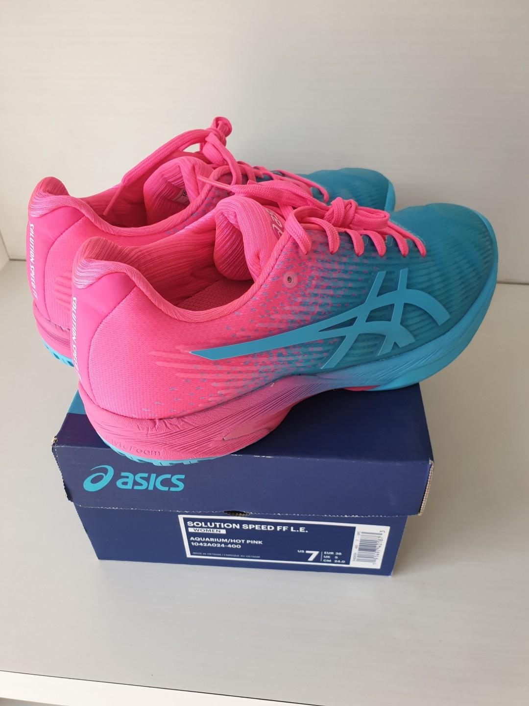 Asics solution speed FF L.E size 7 ladies tennis Sports Equipment Sports Games Water Sports on Carousell