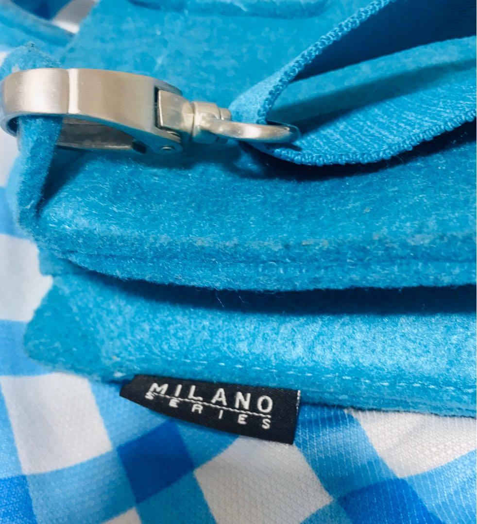 Authentic Milano Series Bag! (Category: Luxury Bags & Wallets) located in San Pablo. Submitted by elijasam (Listing ID 277913329, Image 3). Description: Authentic preloved Milano series Laptop bag.. Color: light blue Messenger or laptop bag! Used but no flaws Minimal sign of used but still good as a new.. Milano series bag with sling strap , bag can use for handbag or sling bag.. #grab it.