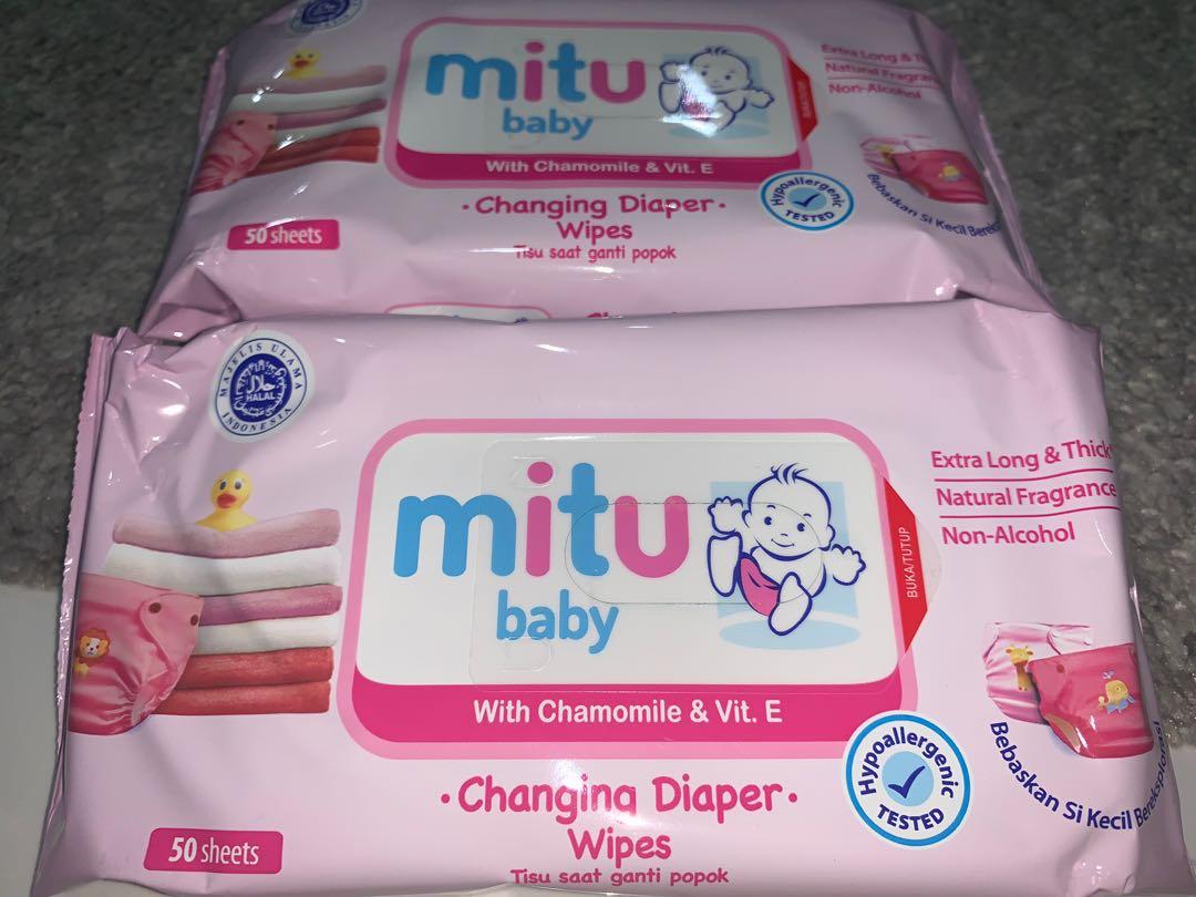 mitu baby changing diaper wipes