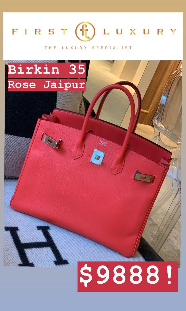 Rose Jaipur is a rare, stunning color & it adds a playful touch to style  all year around. Details: Birkin 35cm/Rose Jaipur/epsom leather/ …
