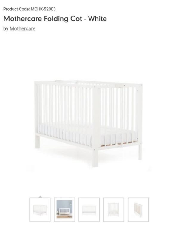 Brand New Mothercare Folding Cot, Babies & Kids, Baby Nursery & Kids ...