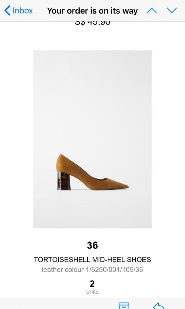 Brand New Zara Mid Heel Shoes, Women's 