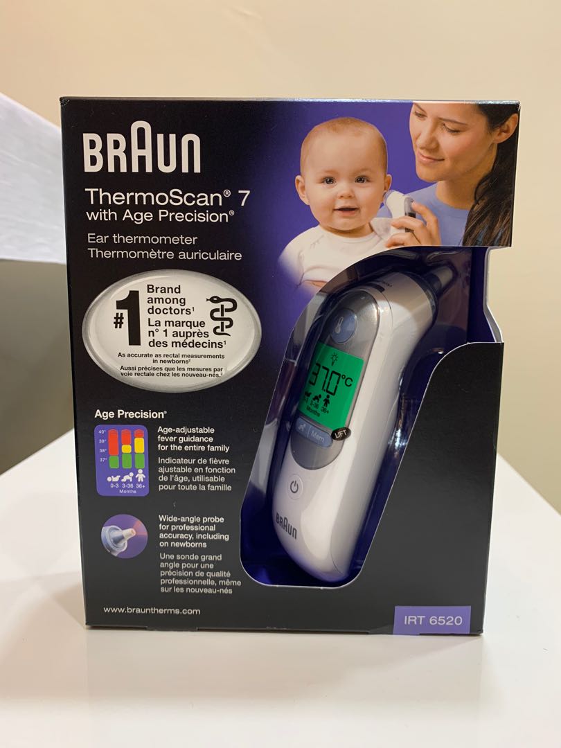 Braun ThermoScan 7 + 80x Probe Covers, Health &amp; Nutrition, Thermometers ...
