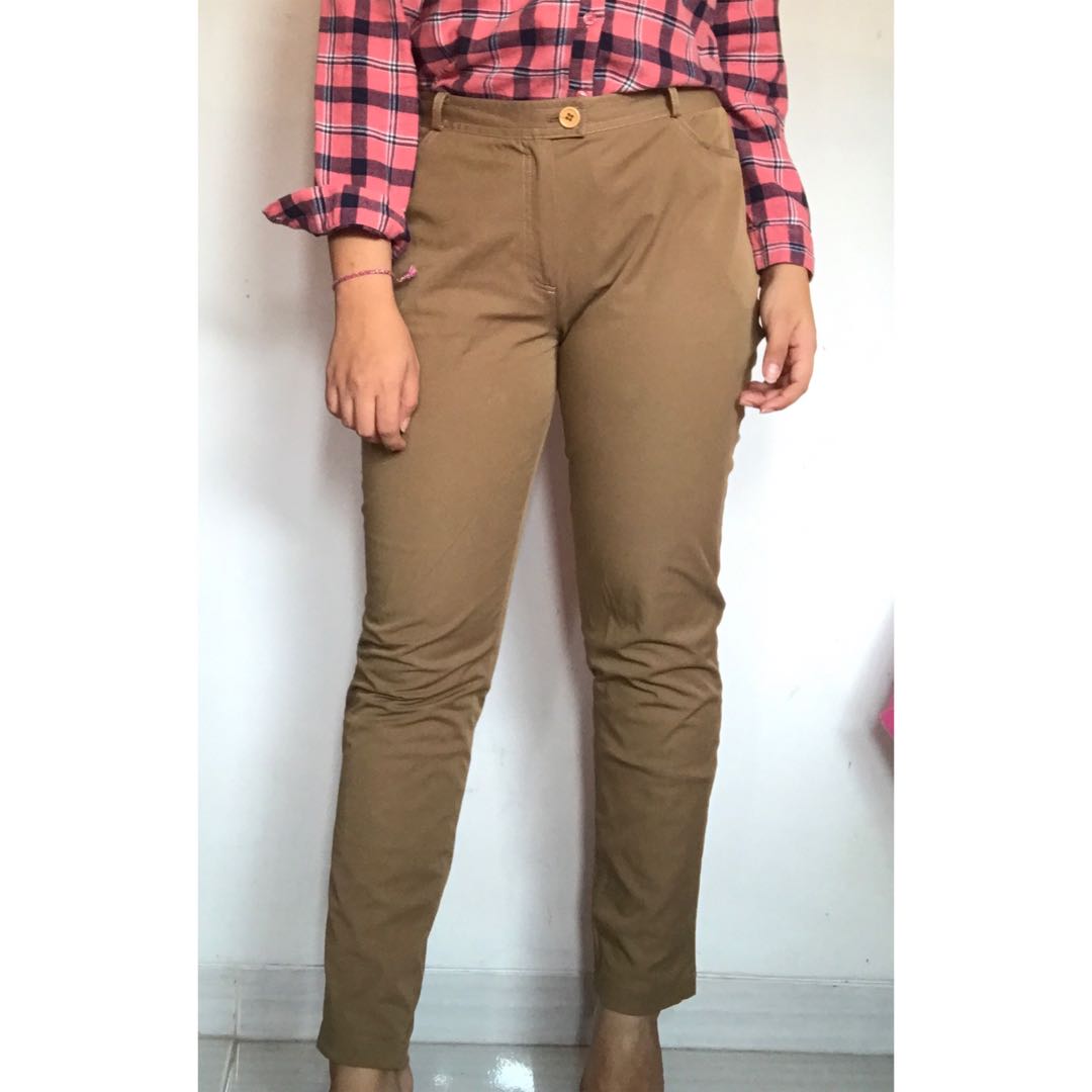 Brown Pants celana coklat skinny non 