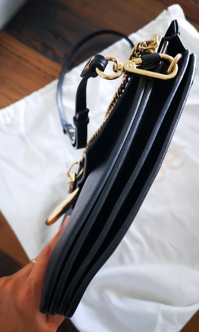 chloe faye shoulder bag black