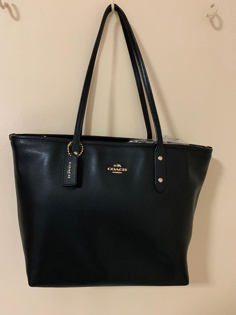 coach crossgrain leather tote