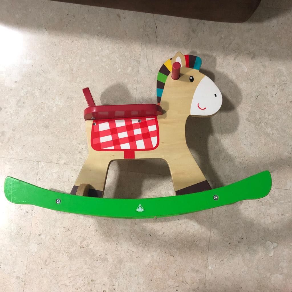 ELC wooden rocking horse like new Babies Kids Baby Nursery Kids Furniture Kids Tables Chairs on Carousell