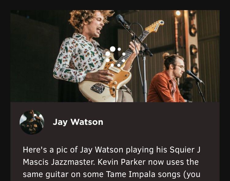 Kevin parker top j mascis jazzmaster