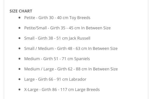 gentle leader size chart