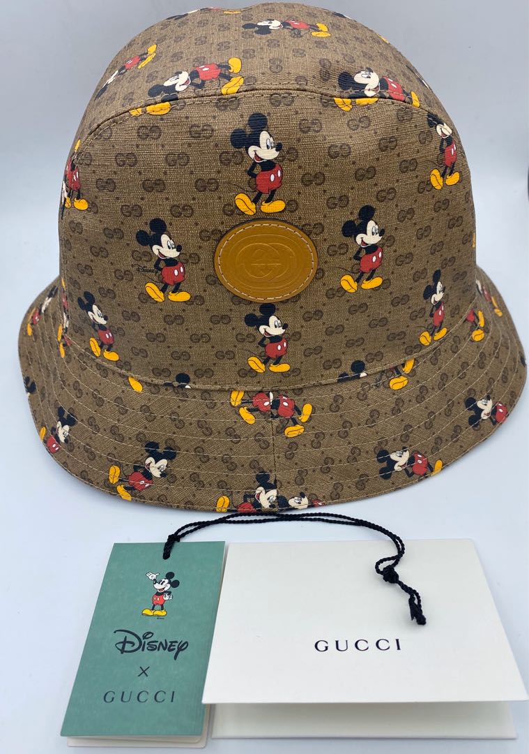 Gucci x Disney bucket hat, 名牌, 首飾 Carousell