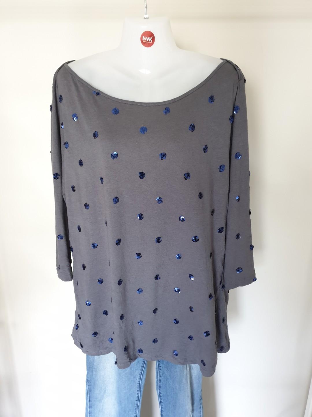sequin polka dot top
