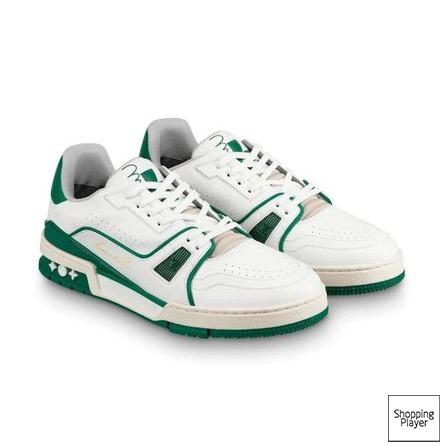Louis Vuitton LV Trainer Sneaker Low White Green, Men's Fashion, Footwear,  Sneakers on Carousell