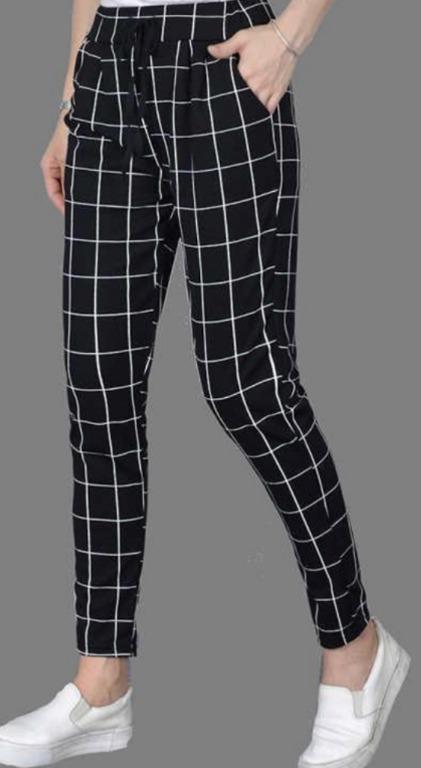 Black pants with white hot sale squares