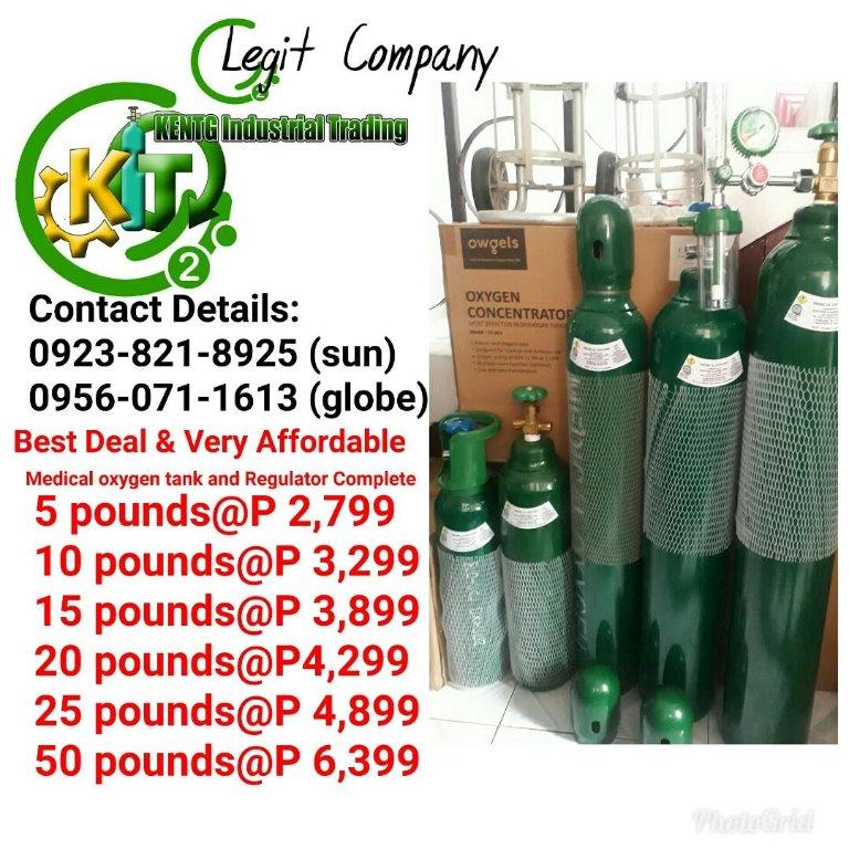 Medical oxygen tank 5 lbs tank and Regulator complete set, Beauty & Personal Care, Vision Care