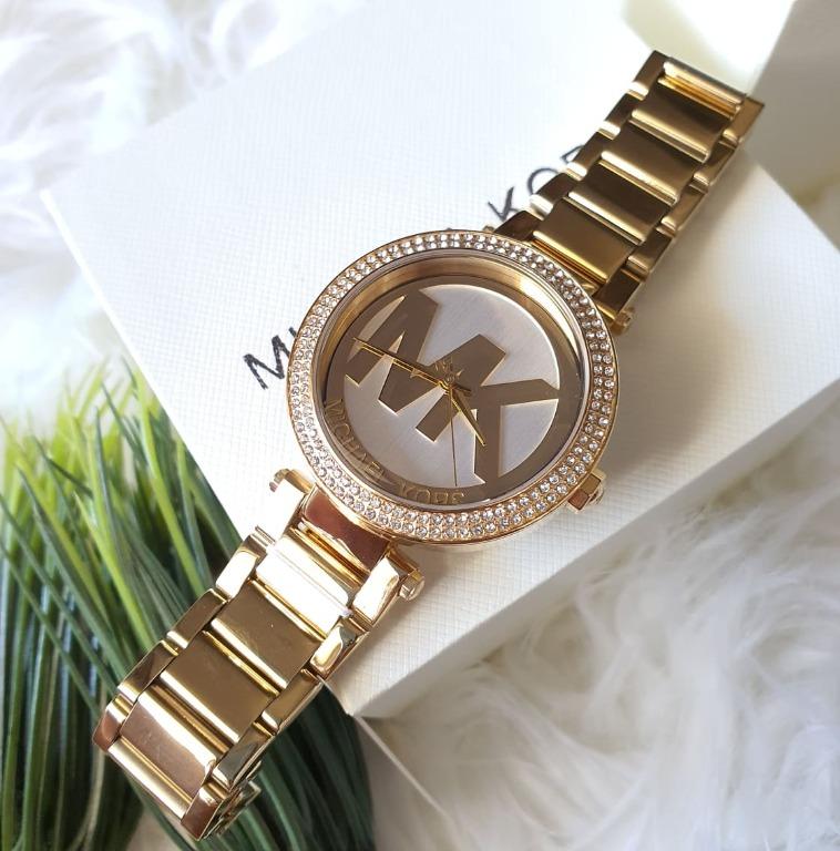 Michael Kors Parker Champagne Dial Gold tone Watch MK5784 Women s