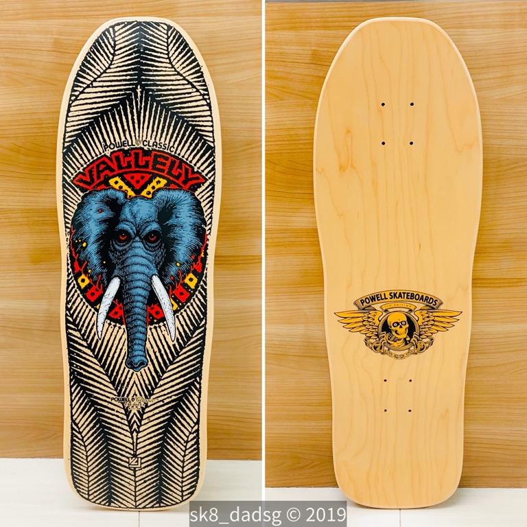 Old School Powell Peralta Mike Vallely Elephant Reissue Skateboard Deck Blue