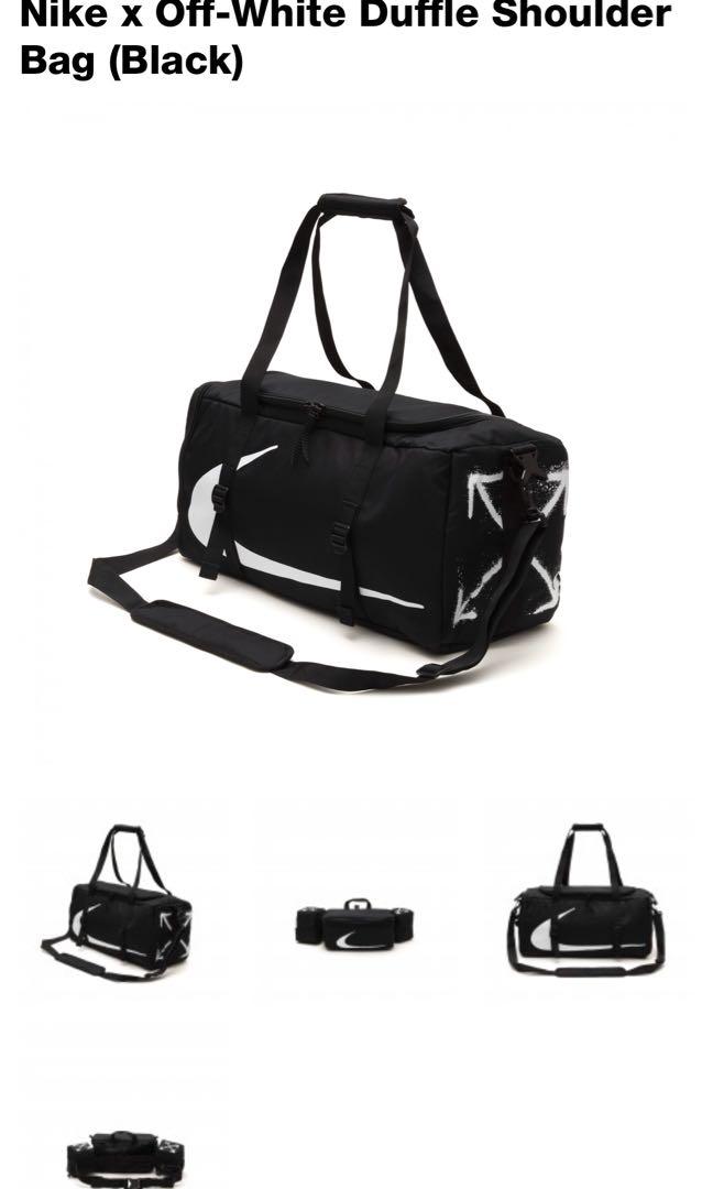 Nike×Off-White Duffle Shoulder Bag (black), Men's Fashion