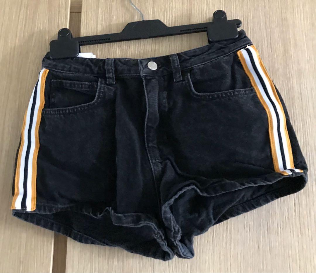 black denim shorts primark