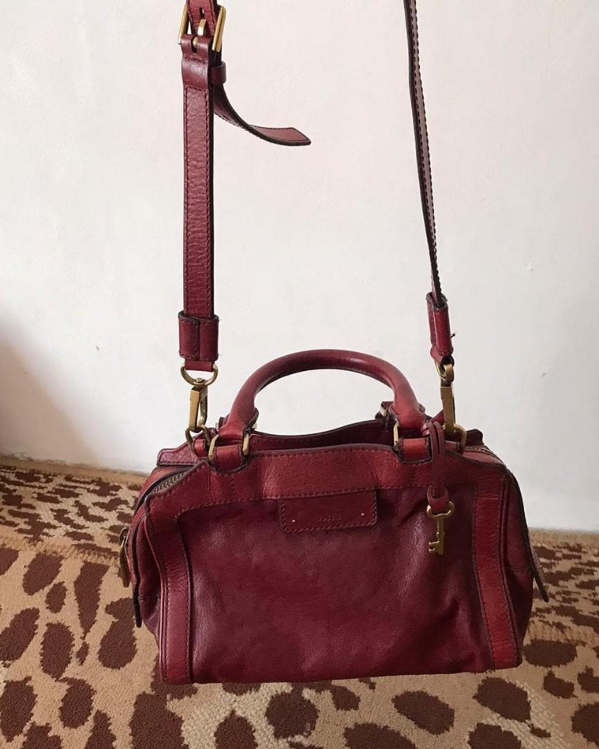 maroon satchel
