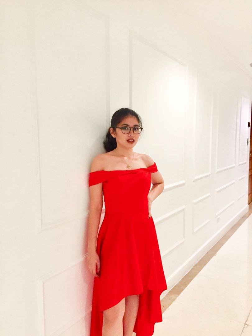Red orange dress Clearance