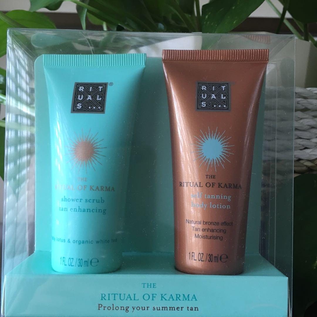 Rituals: Rituals of Karma Tanning Lotion and Scrub, Beauty & Personal Care, Bath & Body, Body Care on Carousell