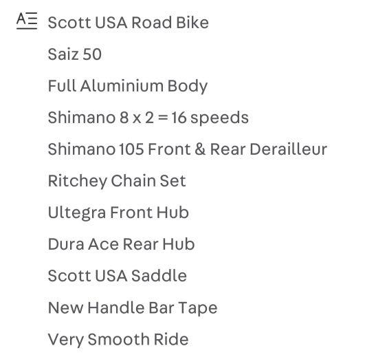 Scott afd expert road bike Sports Equipment Bicycles Parts