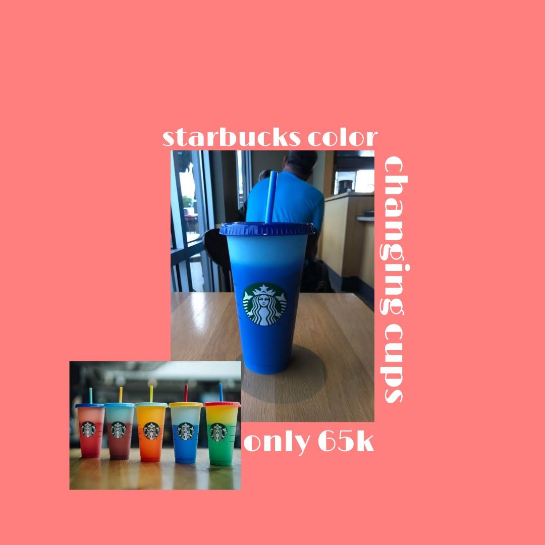 Starbucks Color Changing Cup Blue Kitchen Appliances Di Carousell