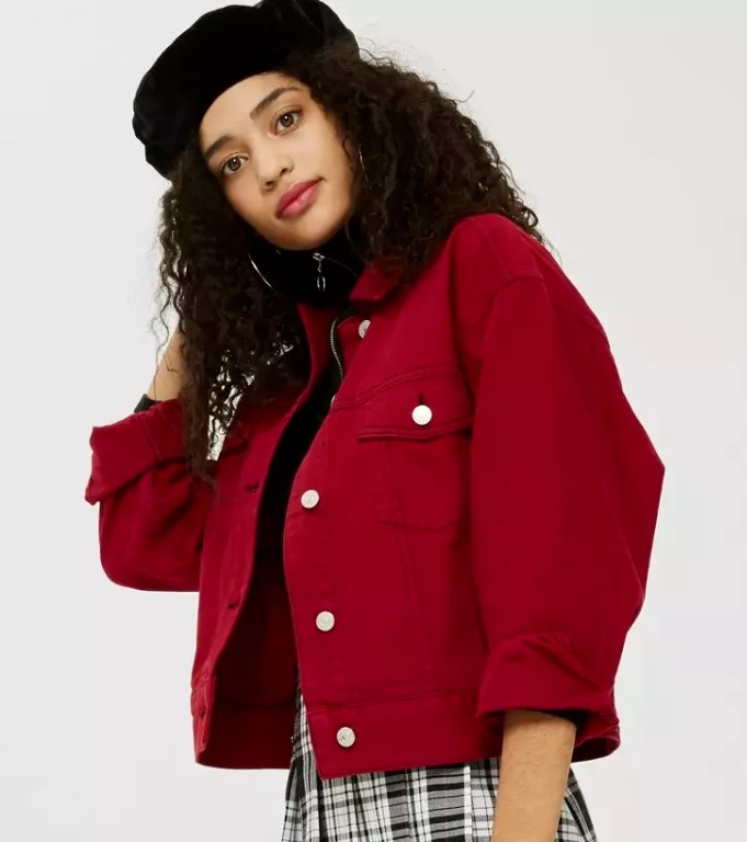 Boxy crop denim jacket outlet topshop