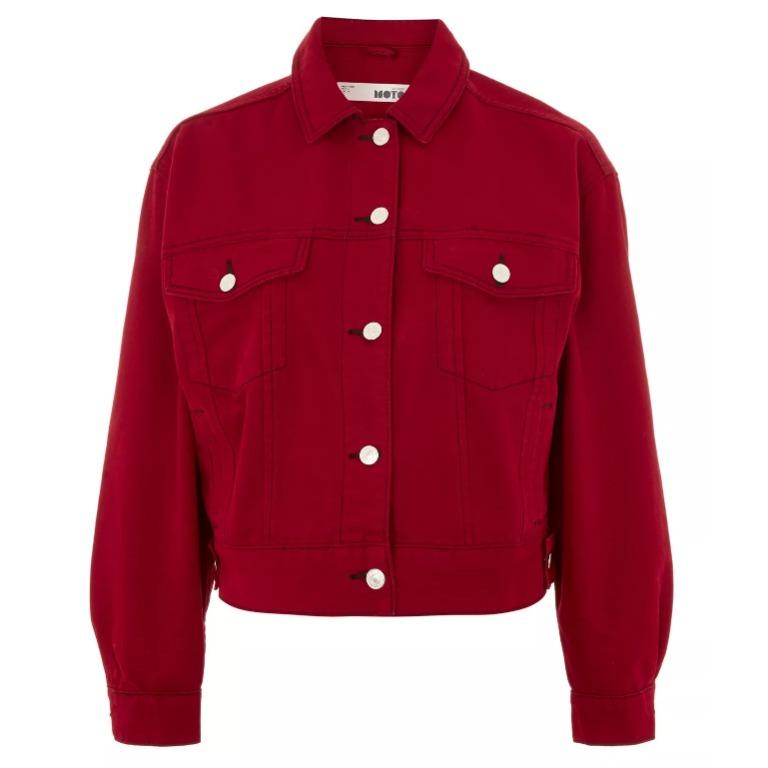 boxy crop denim jacket topshop