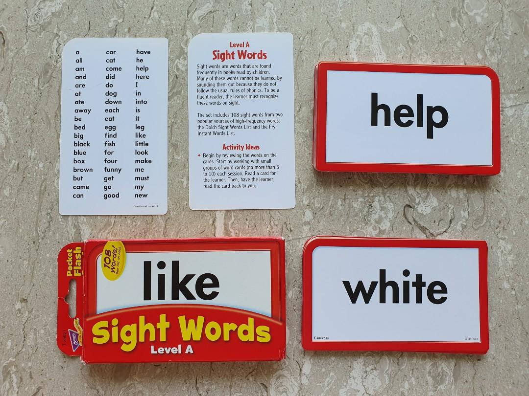 Trend Enterprises Sight Words Flash Cards, 3x6 in, Cardstock, Multi, Model T-53003