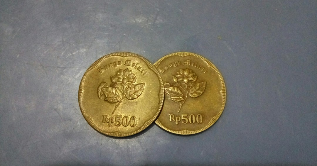 Uang Koin Kuno Rp 500 Tahun 1991, Antik, Uang Lama di Carousell