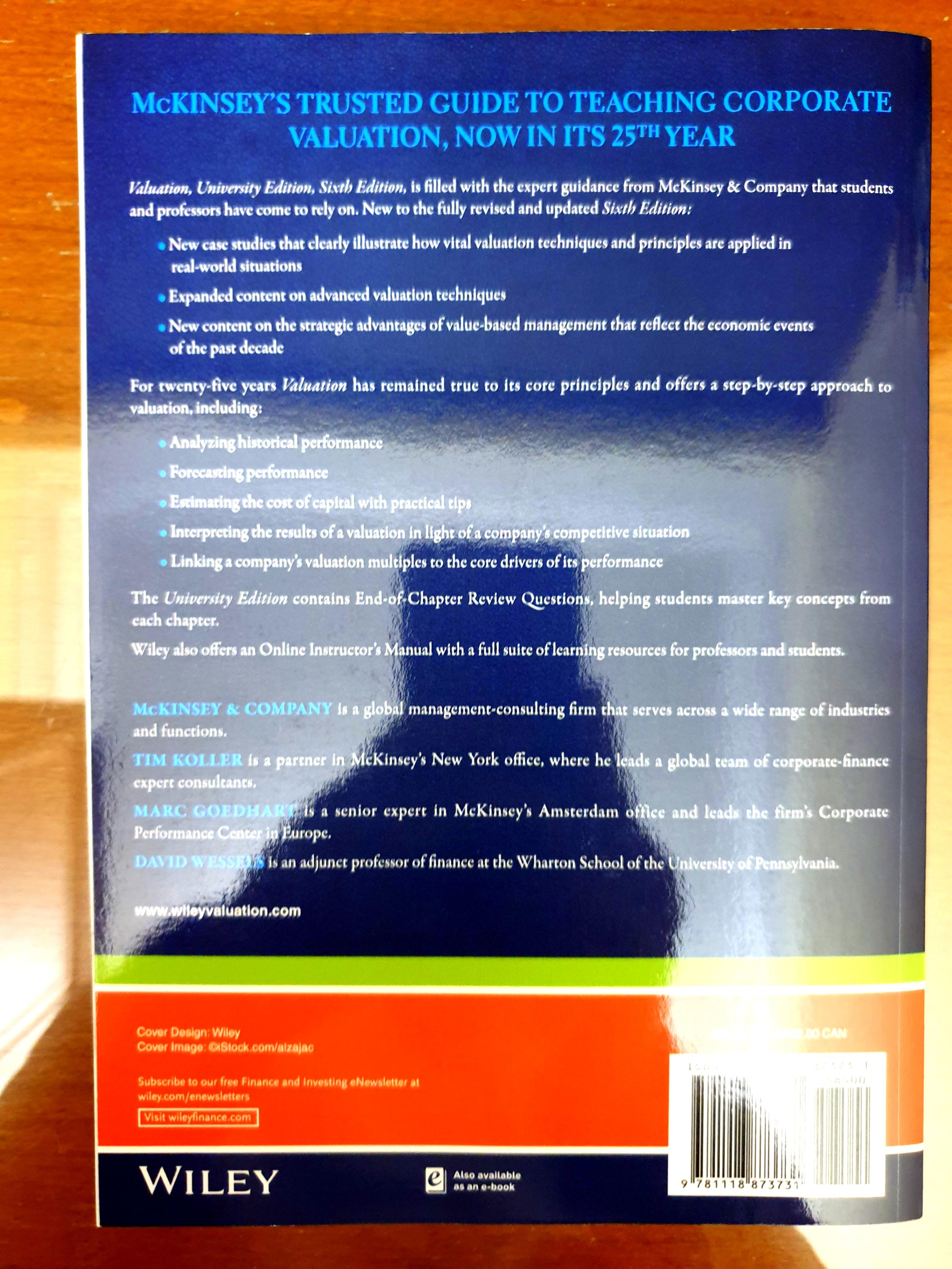 Valuation Measuring And Managing The Value Of Companies 6th Edition Books Stationery Textbooks Professional Studies On Carousell