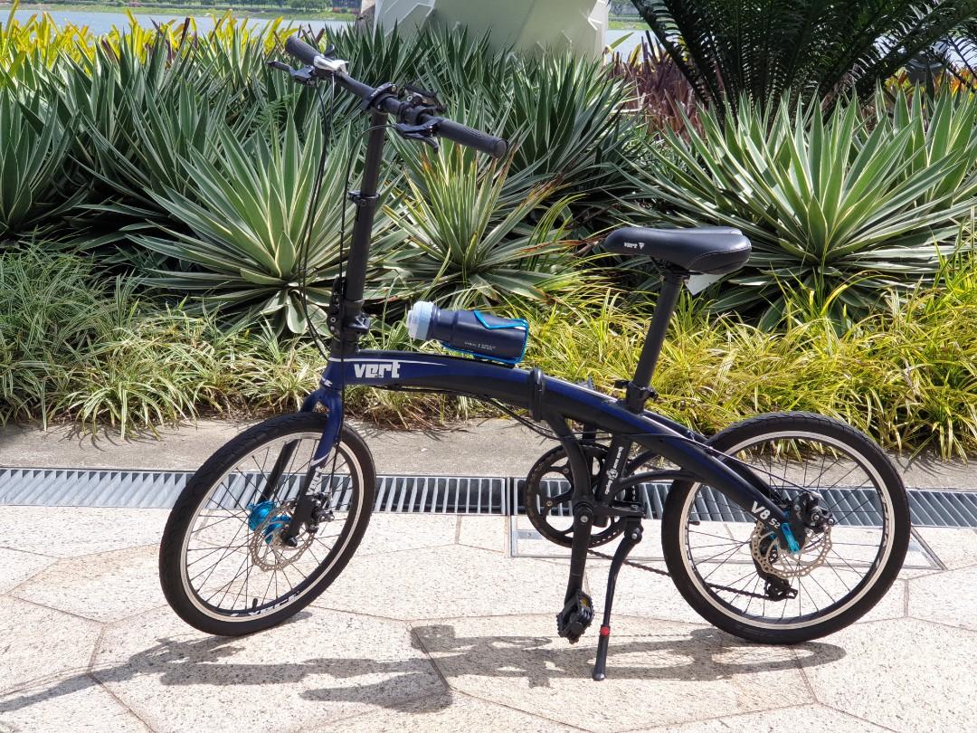 Vert V8 S2 Dark Blue Foldable Bicycle Sports Equipment Bicycles Parts Bicycles on Carousell