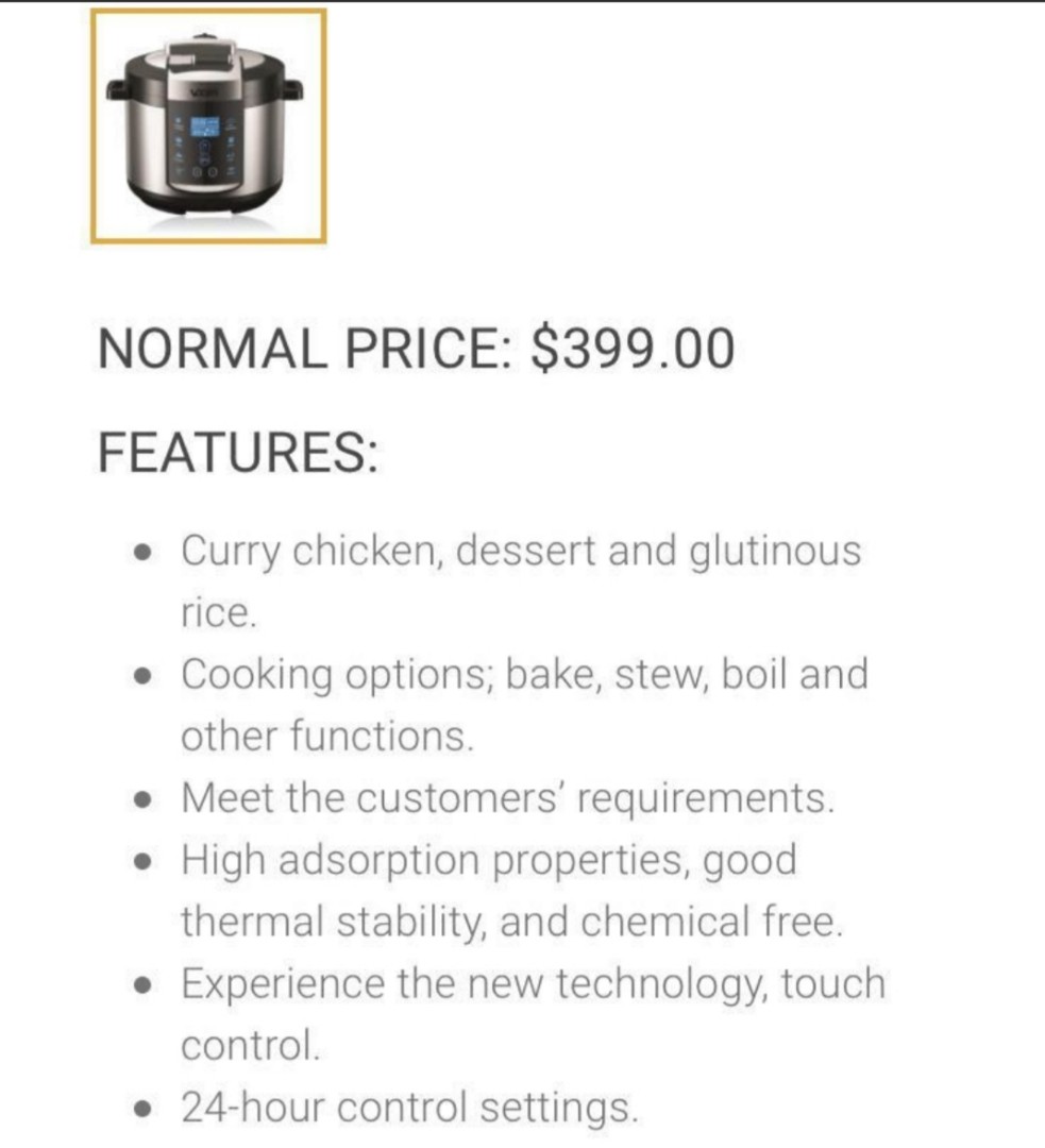 Vooka pressure cooker manual clearance