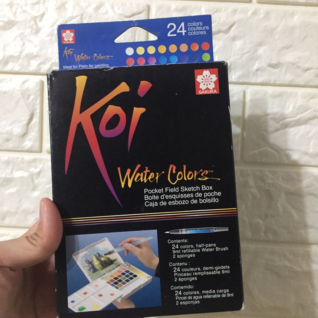 Water Colors Koi 24 Warna Cat Air Design Craft Craft Supplies