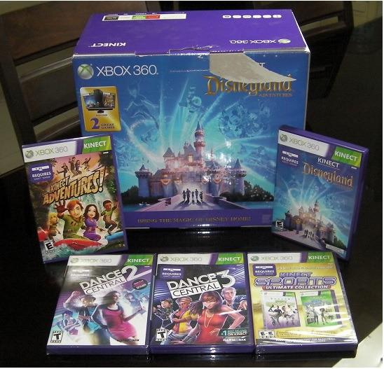 Refurbished xbox 360 4gb kinect console bundle with kinect disneyland adventures and kinect adventures clearance